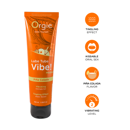 LUBE TUBE VIBE! - MEDIUM - PIÑA COLADA - 100ml | 3.38 fl oz.